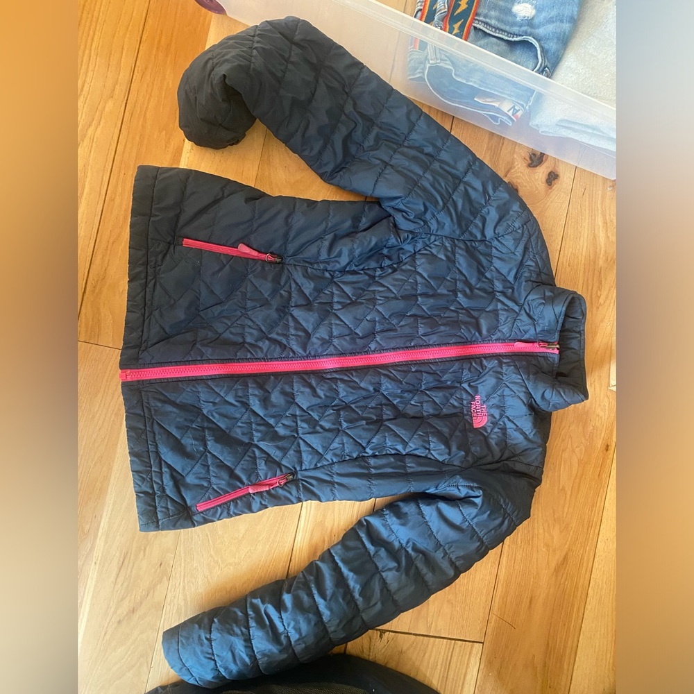 North Face Navy with Pink Insulated Jacket